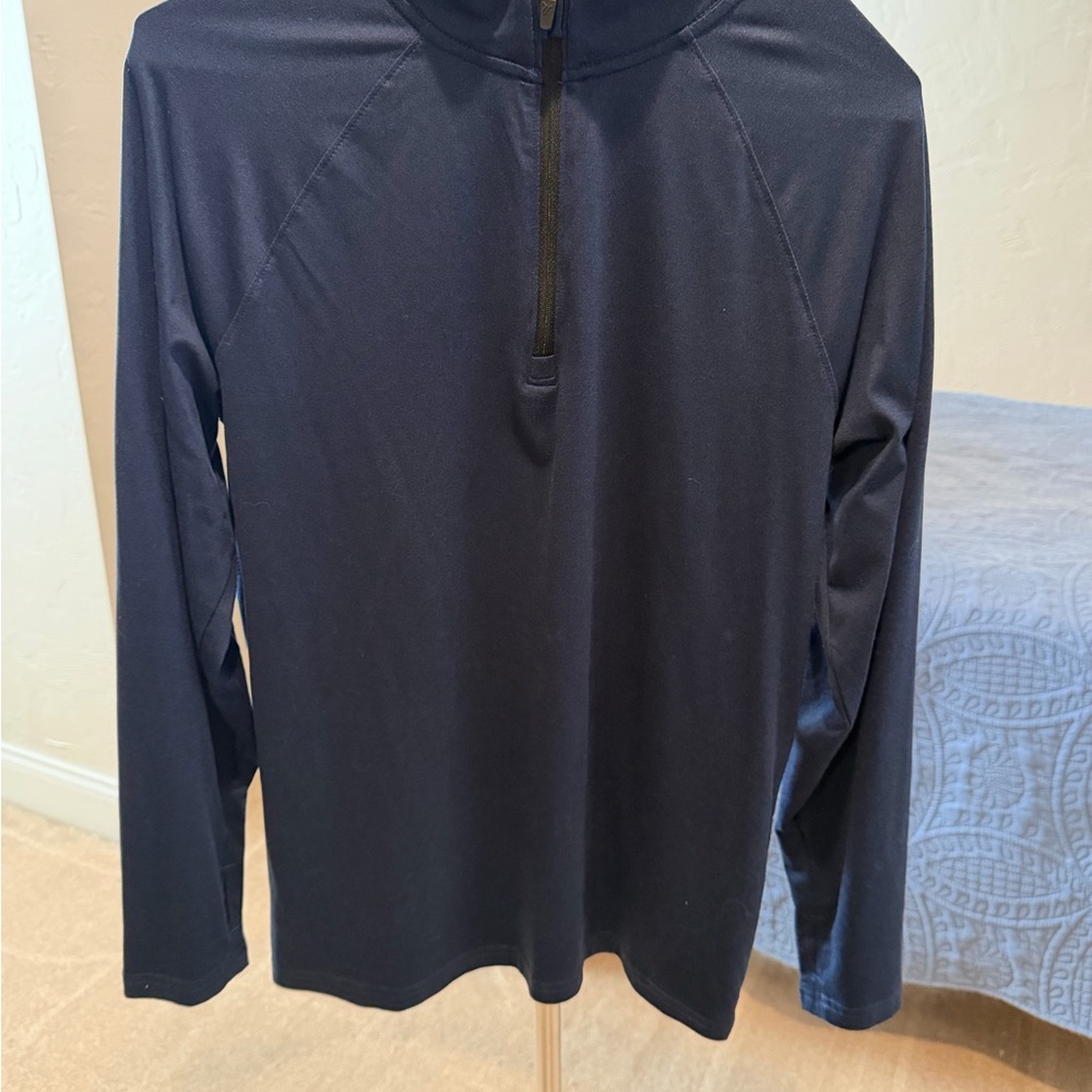 Boy’s Navy Quarter-Zip Performance Pullover